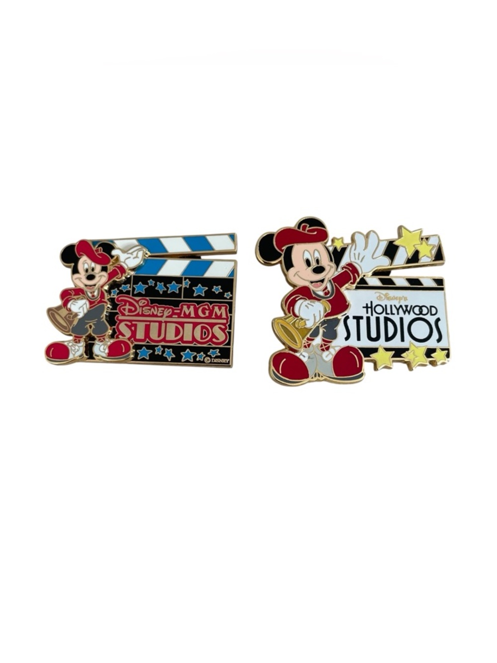 Disney Pins Set of 2 MGM Studios Hollywood Studios Clapboard Film Slate EUC